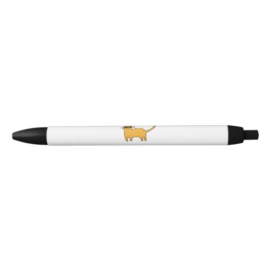 Stylo Noir Chat Lunettes de Soleil Cool (Devant)