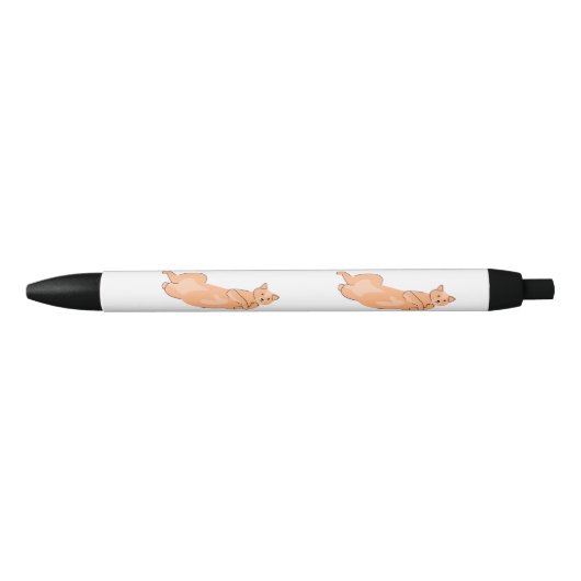 Stylo Noir Chat orange (Devant)