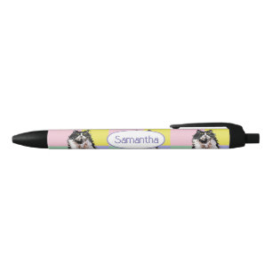 Stylo Noir Chat Smoking Pastel Mignon Art Filles Nom