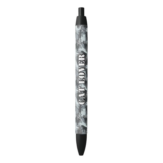 Stylo Noir Chats Camouflage urbain (devant Vertical)