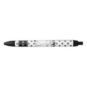 Stylo Noir Chats mignons en Monogramme d'amour (Devant)