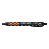 Stylo Noir Check Orange Company Logo : Fun Conference Givaway (Bas)