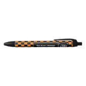 Stylo Noir Check Orange Company Logo : Fun Conference Givaway (Haut)