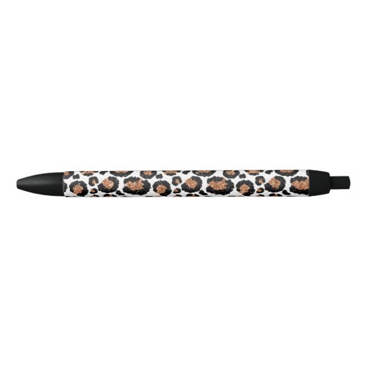 Stylo Noir Cheetah - Motif Leopard (Devant)