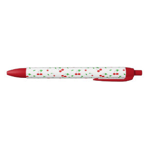 Stylo Noir Cherry Motif, design populaire