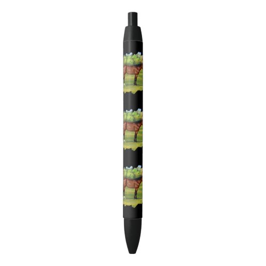 Stylo Noir Cheval Brown Bay Quarter (devant Vertical)