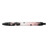 Stylo Noir Cheval noir cabré rose (Devant)