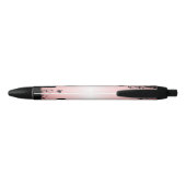 Stylo Noir Cheval noir cabré rose (Dos)