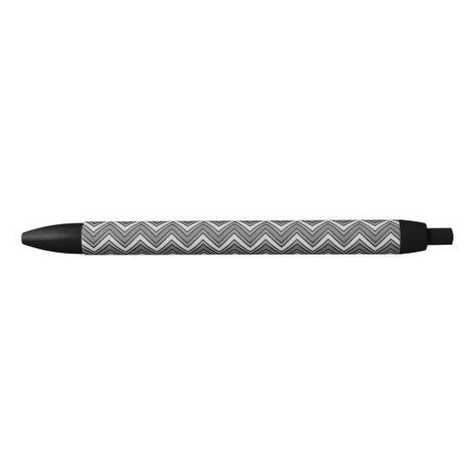Stylo Noir chevron croquis gris et noir (Devant)