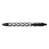 Stylo Noir Chevron fascinant et noir d'or (Dos)