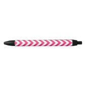 Stylo Noir Chevron rose (Devant)