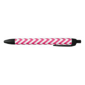 Stylo Noir Chevron rose (Bas)