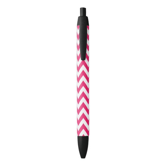 Stylo Noir Chevron rose (Dos (Vertical))