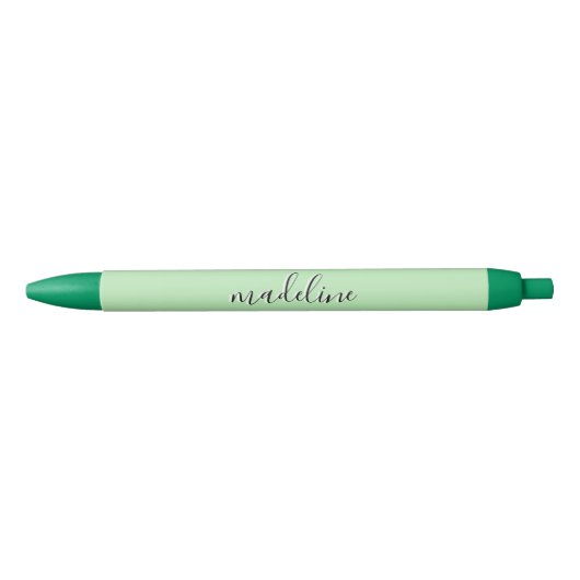 Stylo Noir Chic Celadon Green Calligraphie (Devant)