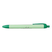 Stylo Noir Chic Celadon Green Calligraphie (Haut)