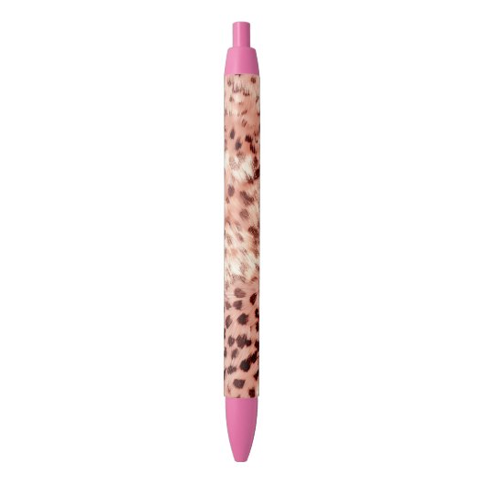 Stylo Noir Chic Joli Rose Gold Leopard (devant Vertical)