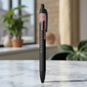 Stylo Noir Chic noir et Rose Parties scintillant or Driving L