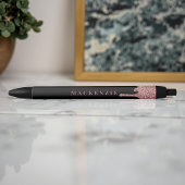 Stylo Noir Chic noir et Rose Parties scintillant or Driving L