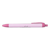 Stylo Noir Chic Pink Lace Nom de la calligraphie (Haut)
