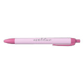 Stylo Noir Chic Pink Lace Nom de la calligraphie (Bas)