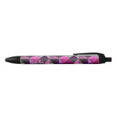 Stylo Noir Chic rose violet gris géométrique (Haut)