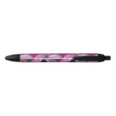 Stylo Noir Chic rose violet gris géométrique (Dos)