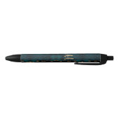 Stylo Noir Chic Turquoise Gold Parties scintillant Agate Pers (Bas)