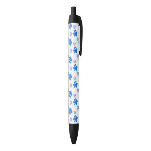 Stylo Noir Chien bleu Empreinte de patte Chien simple Chien A