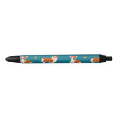 Stylo Noir Chien chiot de Corgi mignon (Devant)