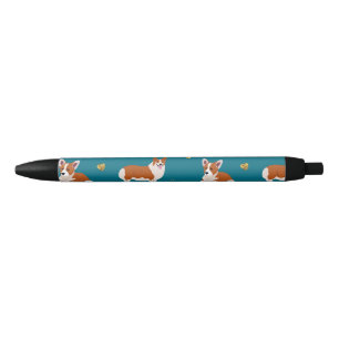 Stylo Noir Chien chiot de Corgi mignon