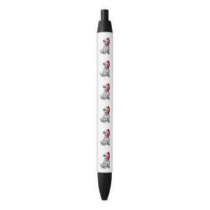 Stylo Noir Chien dalmate de Noël