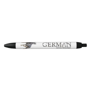 Stylo Noir Chien de berger allemand de travail - GSD