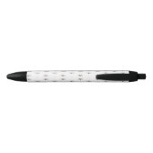 Stylo Noir Chien de caniche _ motif  (Dos)