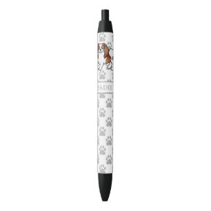 Stylo Noir Chien de dessin animé japonais rouge et blanc Chin
