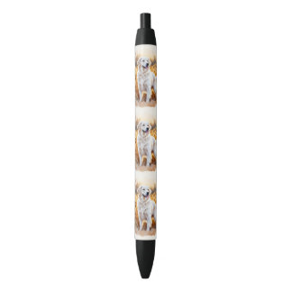 Stylo Noir Chien Retriever Golden Blanc