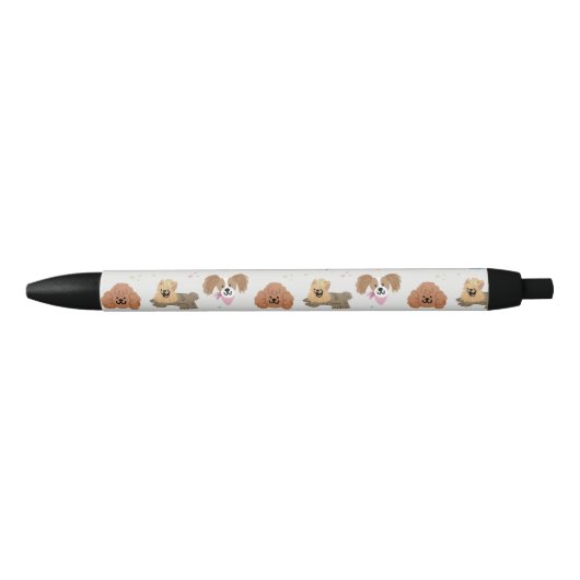Stylo Noir Chiens Animaux (Devant)