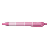 Stylo Noir Chips de peinture rose pâle avec nom personnalisé (Bas)