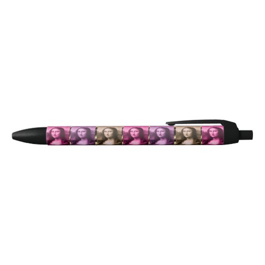 Stylo Noir Chocolat rose violet Poster de animal Mona Lisa (Haut)