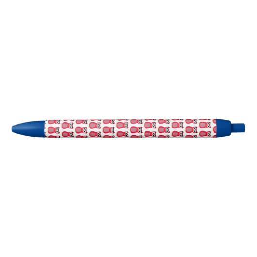 Stylo Noir Chouette Rose Mignonne (Devant)