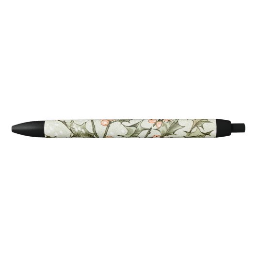 Stylo Noir Christmas Holly Jolie Antique Salutation (Devant)