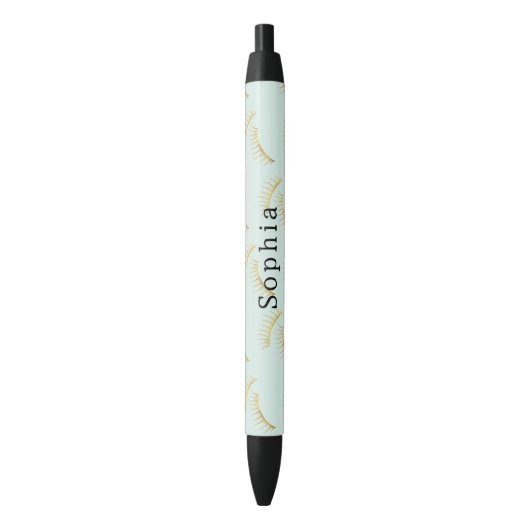 Stylo Noir Cils en Or Menthe (devant Vertical)
