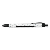 Stylo Noir Ciseaux et coiffeur de motif de peignes (Haut)