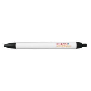 Stylo Noir Citation Motivationnelle Gras – Moins de Paroles,
