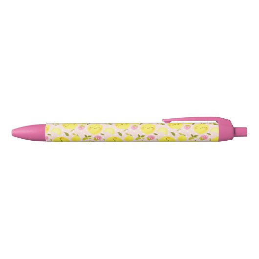 Stylo Noir Citron rose fraise (Haut)