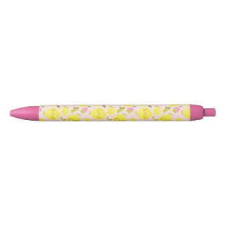 Stylo Noir Citron rose fraise
