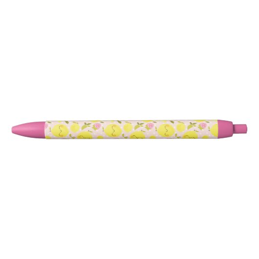 Stylo Noir Citron rose fraise (Devant)