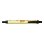 Stylo Noir citrouille de Thanksgiving et dinde (Dos)