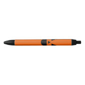 Stylo Noir Citrouille orange d'Halloween Jack O'Lantern (Devant)