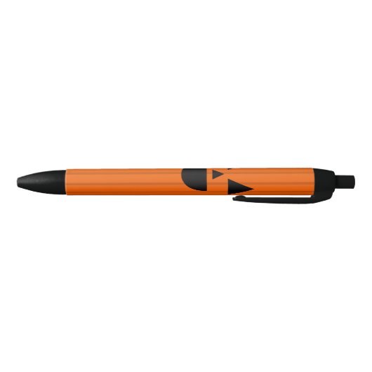 Stylo Noir Citrouille orange d'Halloween Jack O'Lantern (Bas)