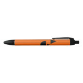 Stylo Noir Citrouille orange d'Halloween Jack O'Lantern (Haut)